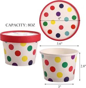 8 Oz Food Grade White Paper Bowl Eco Friendly Disposable Ice Cream Dessert Cold Drink Hot Soup Takeaway Food Container - Taizhou Jiashun Commodity Co., Ltd. - China