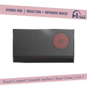 78cm Built-in 3 Burners Glass Ceramic Heating Evenly Infrared Induction Cooker in Black - Shenzhen H-one Electrical Appliances CO., LTD. - China