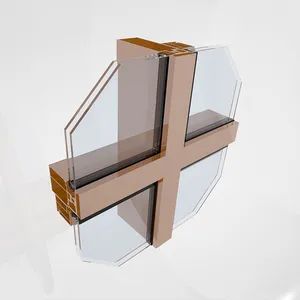 Aluminum Curtain Wall Extrusion Profile Construction Curtain Wall Finishing Glass Wall Building - Guangdong Jinhuahai Aluminum Co., Ltd. - China