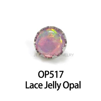 16g Hot Fashion Jelly Opal Labret Top Lip Ring Top Piercing Jewelry - Dongguan Jiang Titanium Jewelry Co., LTD - China
