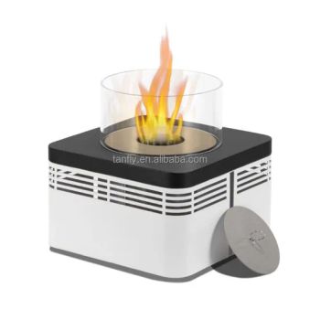 Outdoor Patio Square Alcohol Bio Household Ethanol Stove Tabletop Fireplace Firepit Table with Glass Wind Guard - Foshan Tanfly Furniture Co., Ltd. - China
