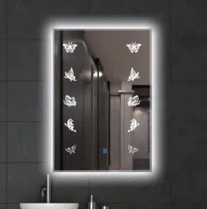 Modern Illuminated Silver Glass Makeup Mirror for Home Decor MOQ 80 Rolls Origin China Finish Silver Trademark OEM Folded - HANGZHOU JUNLILAI INDUSTRY CO., LTD. - China