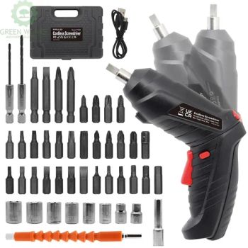 Cordless Electric Screwdriver 3.6-3.7V Rechargeable Power Screwdriver with 47 PCS Accessories Power Tool Made in China - GREENWORKS MACHINERY SOLUTIONS LTD - China