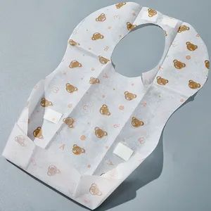 Stylish Custom Feeding Bibs Nonwoven Disposable Bibs for Young Baby Portable - HEFEI TELIJIE SANITARY MATERIAL CO., LTD. - China