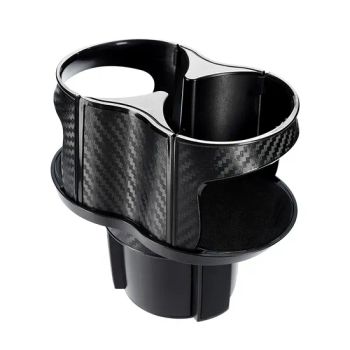 One in Two Design Adjustable Cup Holder for Car Color Black Origin China Model NO. 1077 Usage Universal Material - Enter Link Services Co., Ltd Gz - China