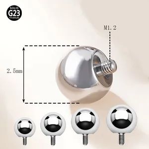 Big Sizes Titanium Balls Internally Thread Ball Jewelry Accessories - Dongguan Guanzhiniu Jewelry Co., Ltd. - China