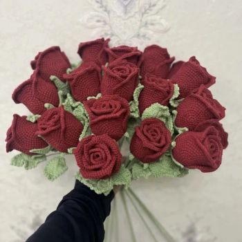 Biggest Wineglass Roe Big Rose Wholesale Crochet Rose Flower Artificial Flower - Sihang Import and Export Trade (Dazhou) Co., Ltd. - China