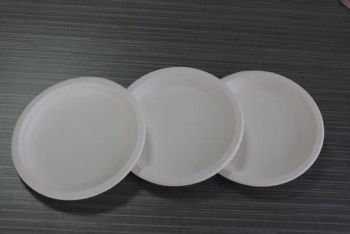 Disposable Biodegradable 6'' Round Plate Sugarcane Tableware Trademark Herten Model NO. HT-P006 HS Code 4823691000 Port: Ningbo, China - Anhui Herten Environmental Protection Products Co., Ltd. - China