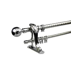 Metal Curtain Pole Rod End Double Curtain Rod Brackets Curtain Rod Set - Hangzhou Bestsuppliers Foreign Trade Group Co., Ltd. - China