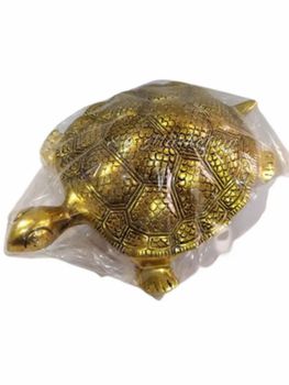 Handicraft Tortoise Statue Color Golden Technique Hot Rolled Material Jarman Brass Surface Finish Oxidized Golden Country of Origin Made in - Vishnu Soni - India