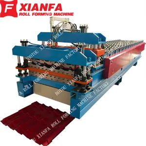 Double Layer Roll Forming Machine Philippines Roof Panel Glazed Tile Making Machine Roof Roll Fomring Machine Factory Price - Botou Xianfa Roll Forming Machine Factory - China