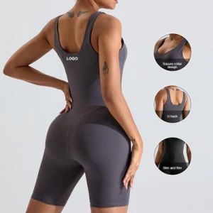 Wholesale Factory New Quick Dry Jumpsuits Women's Hip Lift Yoga Clothes Short Bodysuits - Hangzhou Toptop Clothing Co., Ltd. - China