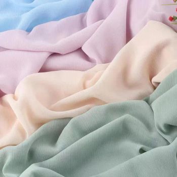 Textile Polyester Chiffon Yoryu Fabric 120GSM Breathable Saree Fabric for Arab Fabric - Suzhou Qianyu Textile Technology Co., Ltd. - China