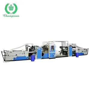 2021 New Glue Lamination V Fold Facial Tissue Making Machine Condition New Origin Quanzhou Control Automatic HS Code 8441809000 - Champions Industry Co., Limited - China