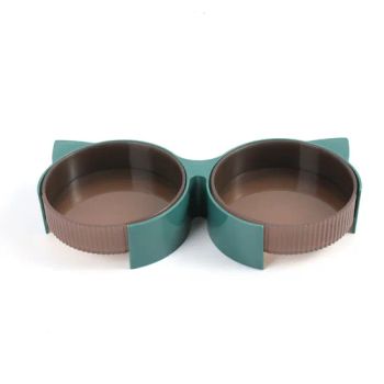 Premium Cat Dog Feeding Supplies Double Cat Food and Water Bowl Set - Skylark Network Co., Ltd. - China