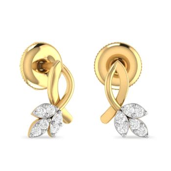 Fashion 18K Gold Diamond Stud Earrings Lab Grown Diamond Earrings - HENAN GRACE JEWELRY CO., LTD. - China