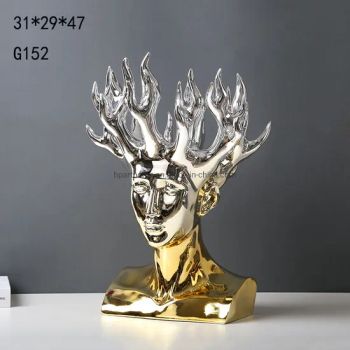 Home Decoration Creative Resin Branch Portrait Figure Vase for Living Room - Zhejiang Haipai Art Home Co., Ltd. - China