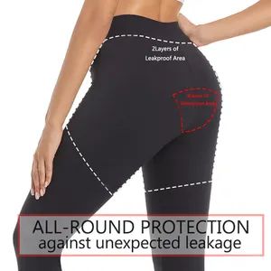 Intiflower Y1007 Leakproof Period Leggings for Women Waterproof Extra Protective Absorbent Sporty Menstrual Yoga Pants - Xiamen Pop Gloria International Trade Co., Ltd. - China