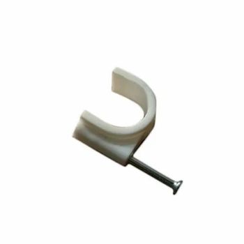 PVC Cable Clips Clip Size 5 mm Nail Material SS Clip Material PVC Packing Type Packet Quantity Per Pack 50 - Tip Top Plast - India