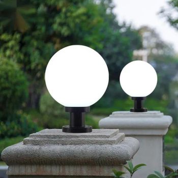 Waterproof Outdoor Solar Garden Street Ball Lights Lawn Landscape LED Pillar Lights - GLORIOUS PROMO CO.,LIMITED - China