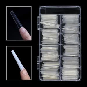 Nature Transparent Salon False Nail Tip Half Cover Artificial Nails Art - Jiuya Huitong (Qingdao) International Trade Co., Ltd. - China