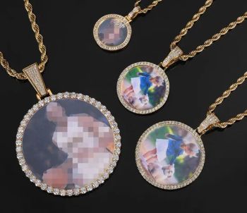 45mm Memory Pendants Necklace Hip Hop Custom Photo Locket Picture Pendant Photo Pendants - KONGSUN INDUSTRY (HK) LIMITED - China
