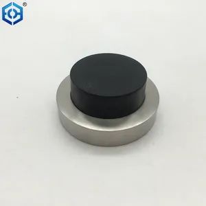 Silver Solid Stainless Steel Wall Mounted Rubber Round Door Stoppers - EC Hardware Co., Ltd. - China