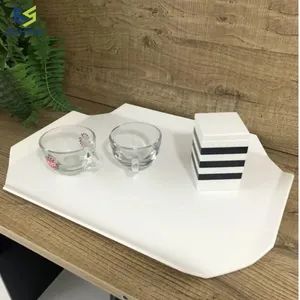 OEM Factory Customized Design Terrazzo Acrylic Stone Sheets Corian Solid Surface Tray Domino Food Tray Fruit Tray for Kitchen Homeuse and Restaurant Cafe Shop - Shenzhen Eshine Technology Co., Ltd - China