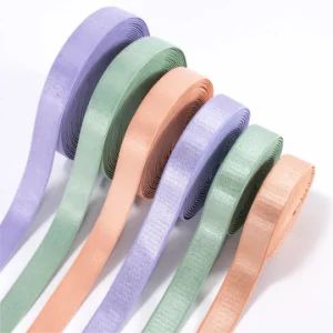 Wholesale Custom Logo Anti-Slip Shiny Matte Picot Plush Woven Nylon Spandex Satin Elastic Shoulder Strap Band Webbing for Bra - Ningbo Lemo Textile Co., Ltd. - China