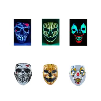 Hot Sale Halloween Horror Lifelike 3D LED Glowing Face Piece Party Masks - Jinjiang Naike Eco Technology Co., Ltd. - China