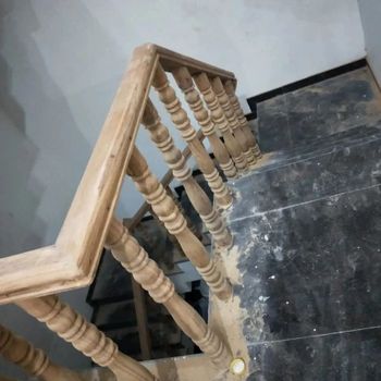 Wooden Staircase Railings Material Wooden Position Stairs Surface Finish - Masum Enterprise - India
