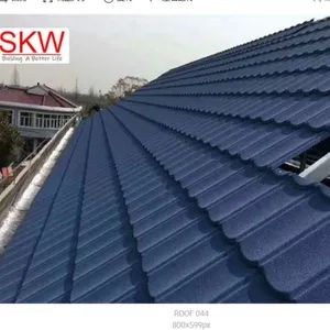 High Alu-Zinc Coating Stone Coated Metal Roof Tile Brand Skw Shape Arched Model NO. Bond Size 1340*420mm Type Bent - Skywalker China Co., Ltd. - China