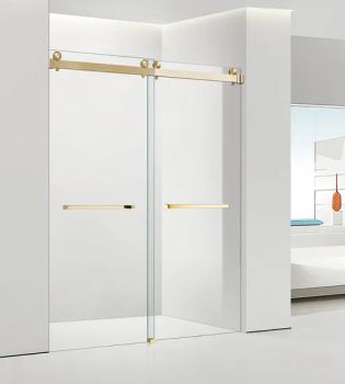 Contemporary Frameless Tempered Waterproof Bathroom Shower Door - Foshan Jinyuyi Sanitary Ware Co., Ltd. - China