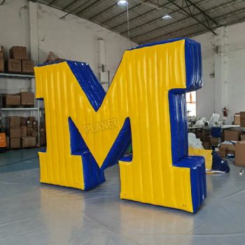 Large M Shape Inflatable Letter for Exhibition Festival Origin Guangzhou Trademark Planet Material Customized Accessory Repair - Guangzhou Planet Inflatables Ltd. - China