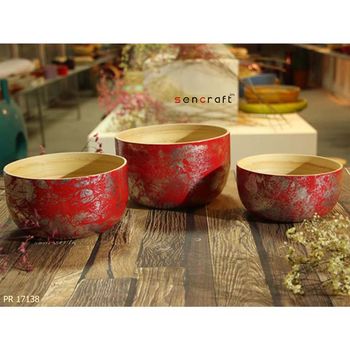Promotional Large Bamboo Salad Bowls Handmade products Gift Vietnamese Coiled Bamboo Handicrafts - SIMEX CO ., LTD - Vietnam