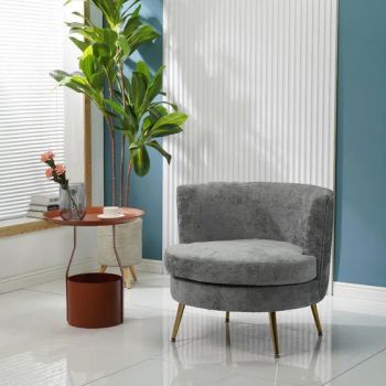 Modern Relax Fabric Leisure Wooden Chair Living Room Furniture Metal Leg Relax Deisgn Fabric Armchair Bedroom Accent Chairs for Hotel Lobby Furniture - Langfang Chance Furniture Co., Ltd. - China