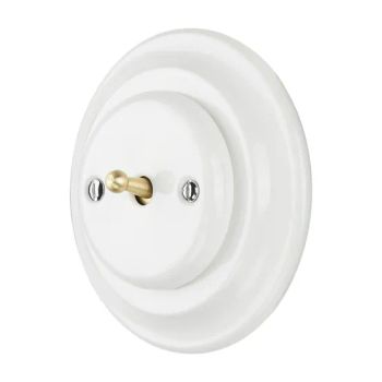 White Color Ceramic Wall Switch, Toggle Switches - Fuzhou Keruida Electric Porcelain And Appliance Co., Ltd. - China