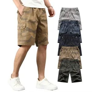 Casual Sports MID-Length Cargo Shorts Men Summer Breathable Anti-Wrinkle Solid Athletic Workout Shorts - Guangzhou Ruiying Trading Co., Ltd. - China