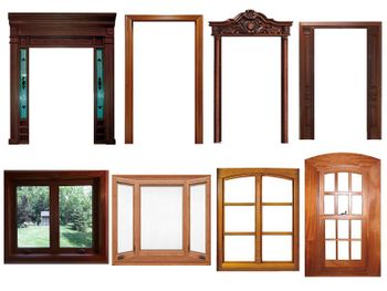 Wood Brown Door Frames Color Brown Material Wood Style Hexagonical Type Indoor, Outdoor Open Style Swing, - Stone Ply And Doors - India