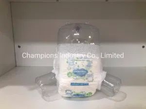 Customized Wholesale Disposable Diaper Pants for Baby Size S, M, L, XL HS Code 9619001100 Material Non-Woven Trademark - Champions Industry Co., Limited - China