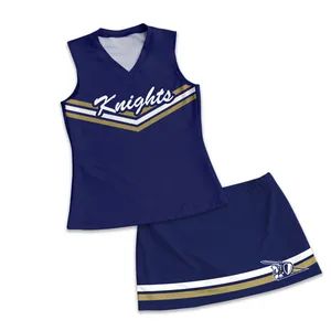 Customized Sleeveless Sublimation Spandex Cheerleading Uniforms Designs - Guangzhou Coton Sportswear Co., Ltd. - China