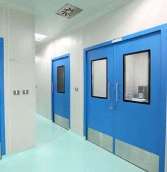 Mild Steel Clean Room Doors Material Mild Steel Contamination Control Minimal Airflow Management Ensures Proper Airflow Environmental Integrity Maintains Cleanroom Environment - Dhanraj Industries - India