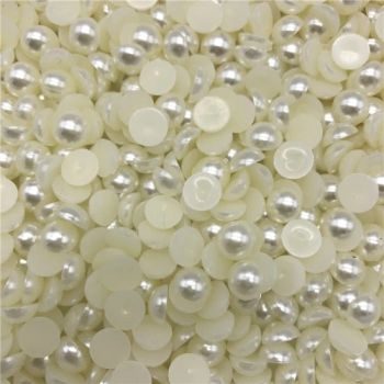 Factory Wholesale Many Colors Imitation Pearls Flat Back Beads White Loose ABS Half Round Pearl for Phone Case Nails Clothes - Kingswick Technology Group Limited - China