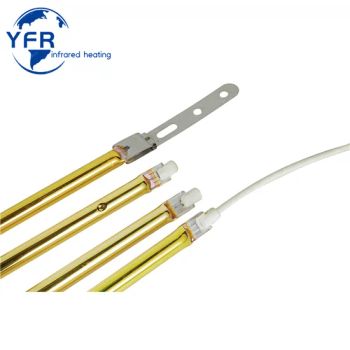 Gold Infrared Quartz Glass Tube Bulb Heater Emitter Pipe Heating Drying Lamps for Sauna Rooms and Heaters - Huaian Yinfrared Heating Tech Co., Ltd. - China