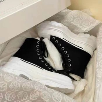 Top Quality Women's Designer Canvas Trendy Walking Shoes Luxury Brand Shoes Casual Height Increasing Shoes - Guangzhou Chenhao Trading Co., Ltd. - China
