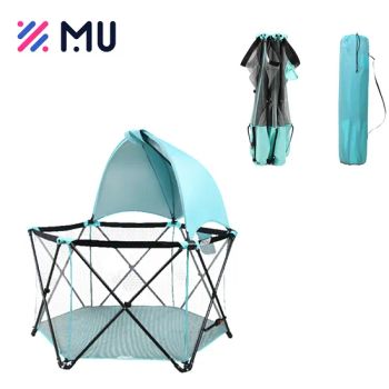 Hexagon 3 Sides Automatic Sunshade Baby Toddlers Playpens with Canopy - Market Union Co. Ltd. - China
