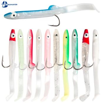 OEM Soft Jig Luminous Fishing Goods Soft Sand Eel Fish Lures MOQ 500 Color 11 Material PVC Model NO. YJL182 Origin China - Wei Hai Aquahunting Outdoor Products Co.,Ltd. - China