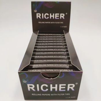 Custom Brand Hemp Rice Virgin Paper 78x44mm Bleached Unbleached Fsc Sgs 50Booklets Carton 1Wk Sample Free - GUANGZHOU RICHER IMPORT AND EXPORT TRADE CO.,LTD. - China