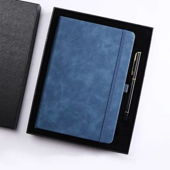 Executive's Choice Customizable Leather Notebook-Premium Vegetable-Tanned Cover + Thick Paper, Business Meeting Diary & Fountain Pen Set (Ideal Corporate Gift) - Shenzhen Flying Supply Chain Co., Ltd. - China