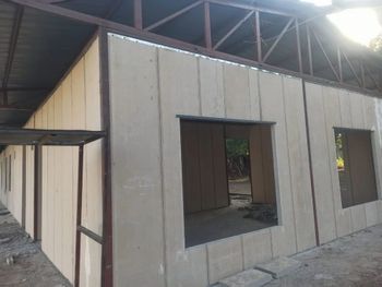 cement sheet Rapicon Wall Partition, 8-10 feet Height 8-10 feet Brand Everest Board Sound Insulation Up To 40-50 Db Panel Thickness 75mm (most - Aditya Decor - India